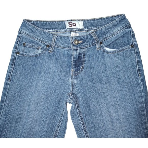 So Jeans Junior Size 3 Skinny Stretch Blue Denim - Picture 2 of 12